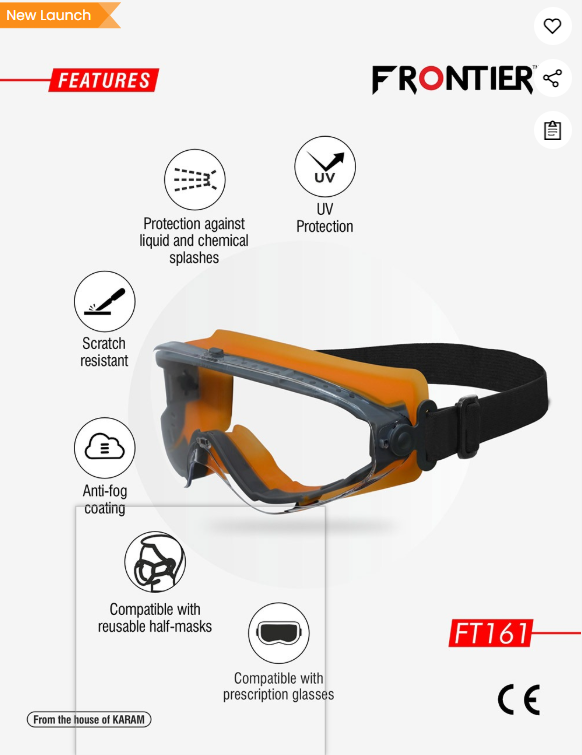 Chemical Splash Goggles, FT161